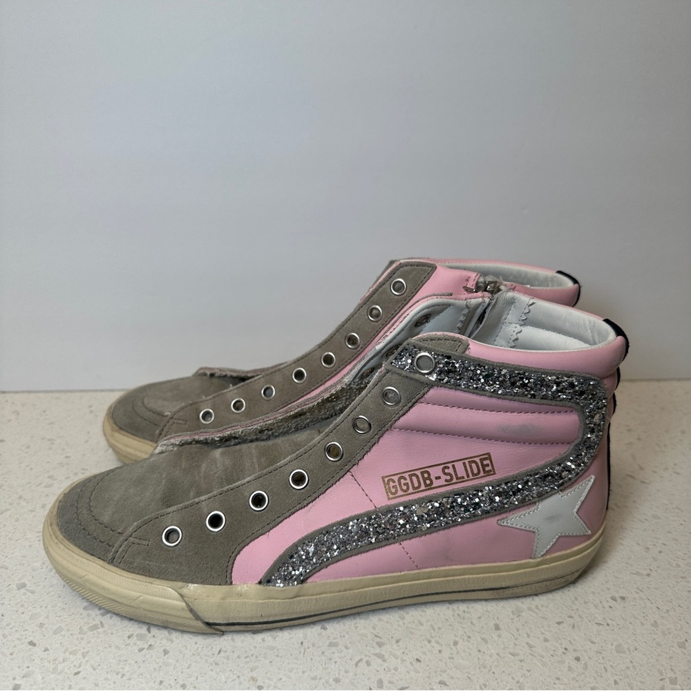Golden Goose Slide Sneaker 'Dreamed in Venice pink silver glitter 38